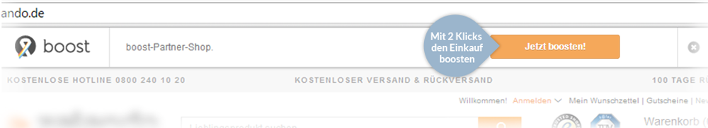 Noch einfacher: Die Boost Bar